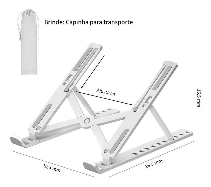 Laptop/Desktop Riser Stand Holder Compatible for MacBook, HP, Dell, Lenovo & All Other Notebook (Silver)