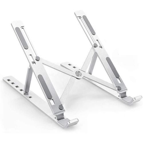 Laptop/Desktop Riser Stand Holder Compatible for MacBook, HP, Dell, Lenovo & All Other Notebook (Silver)