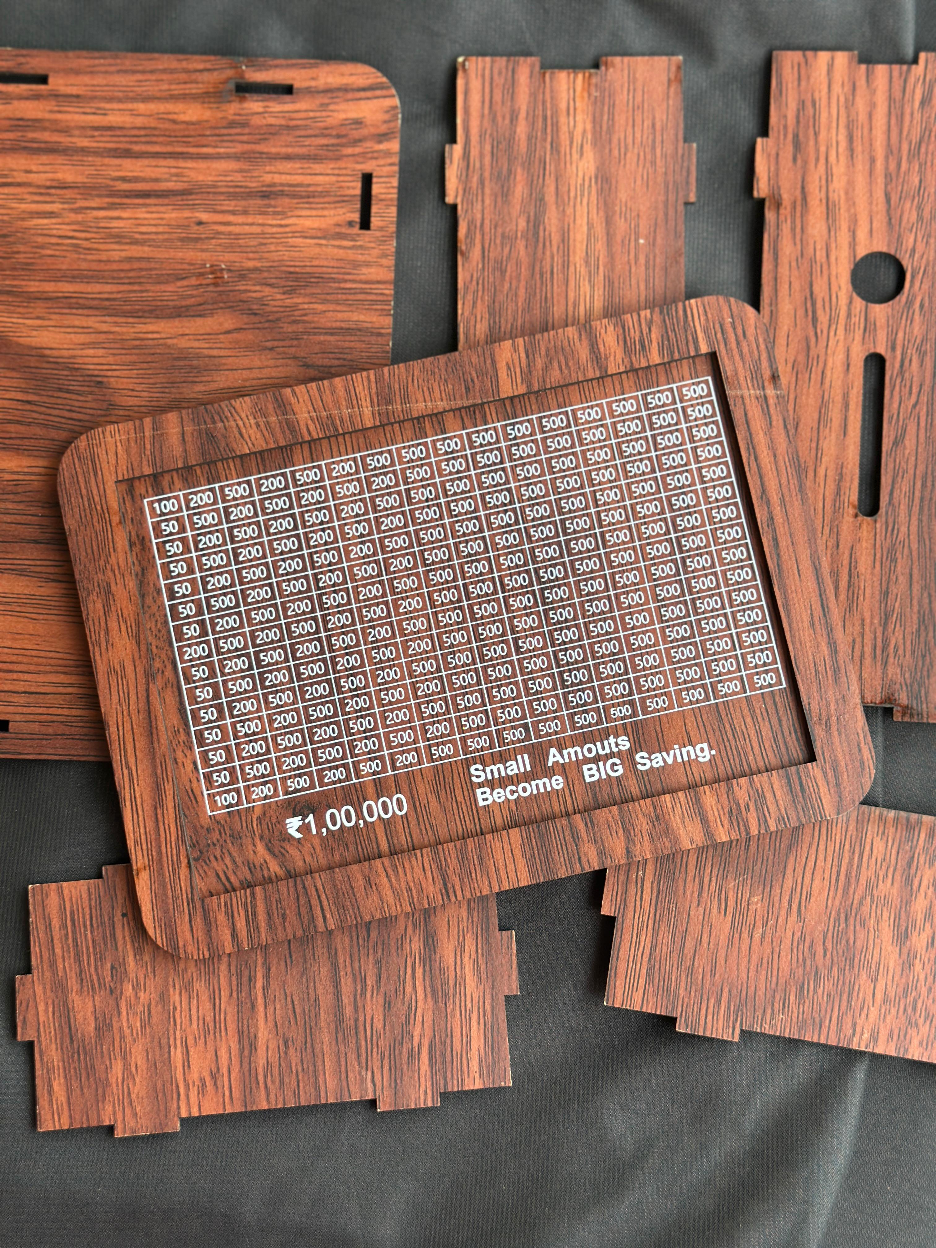 Wooden Money Bank with Lock