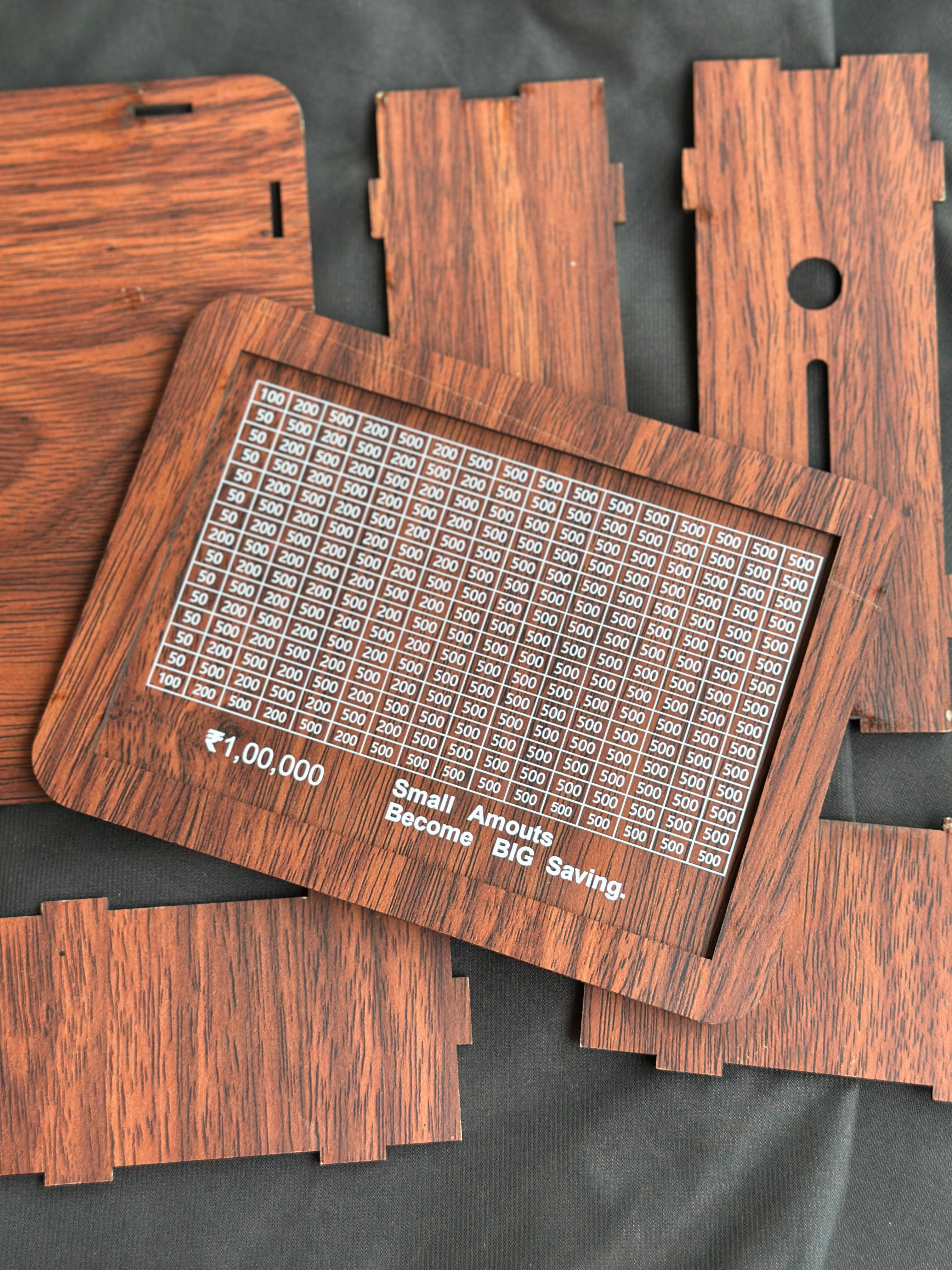 Wooden Money Bank with Lock