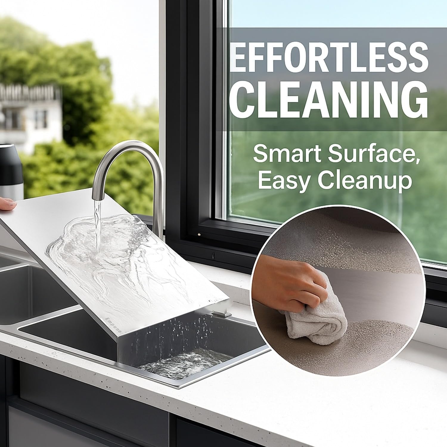 Multi-Purpose Stainless Steel Cutting Board (41x31 cm) big size