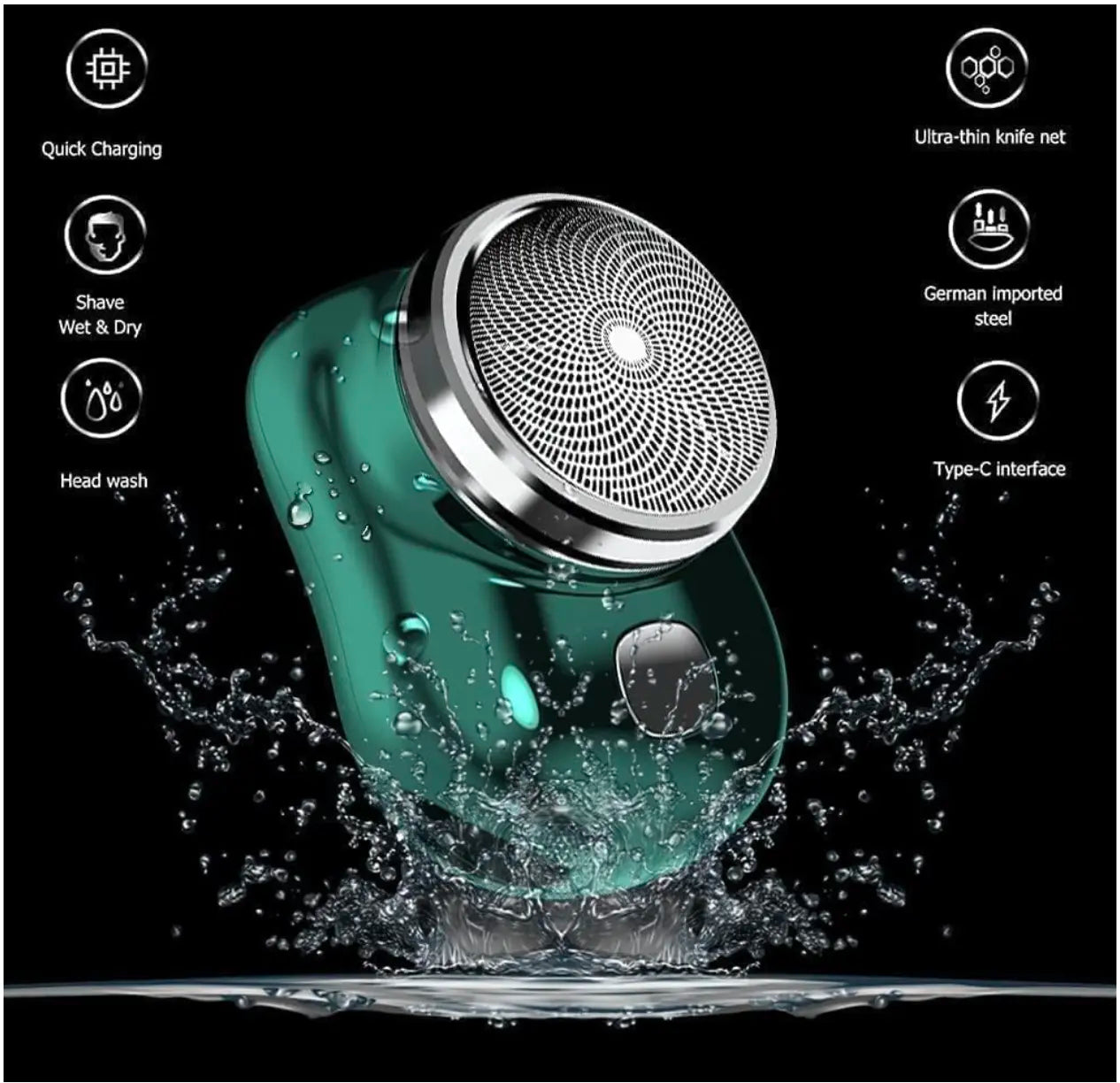 Portable Mini Shaver USB Rechargeable Pocket Beard Trimmer