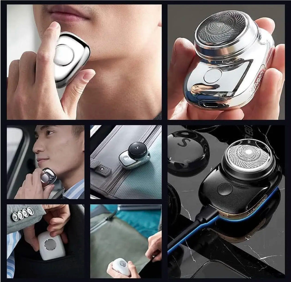 Portable Mini Shaver USB Rechargeable Pocket Beard Trimmer