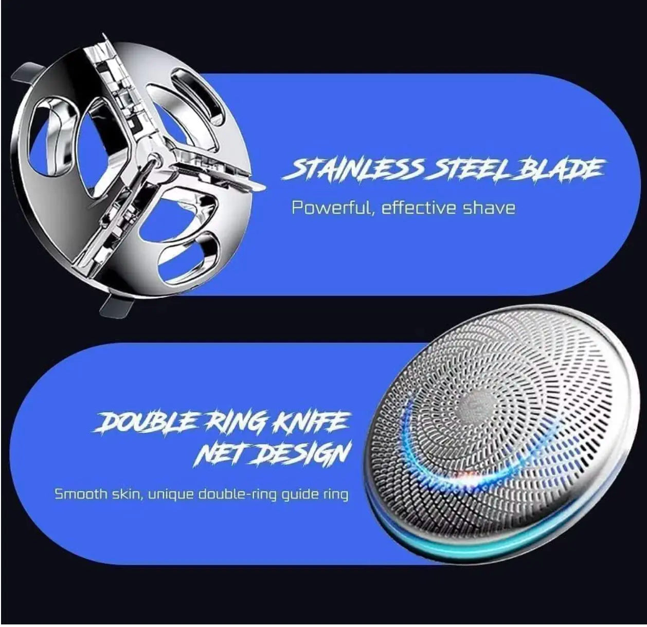 Portable Mini Shaver USB Rechargeable Pocket Beard Trimmer