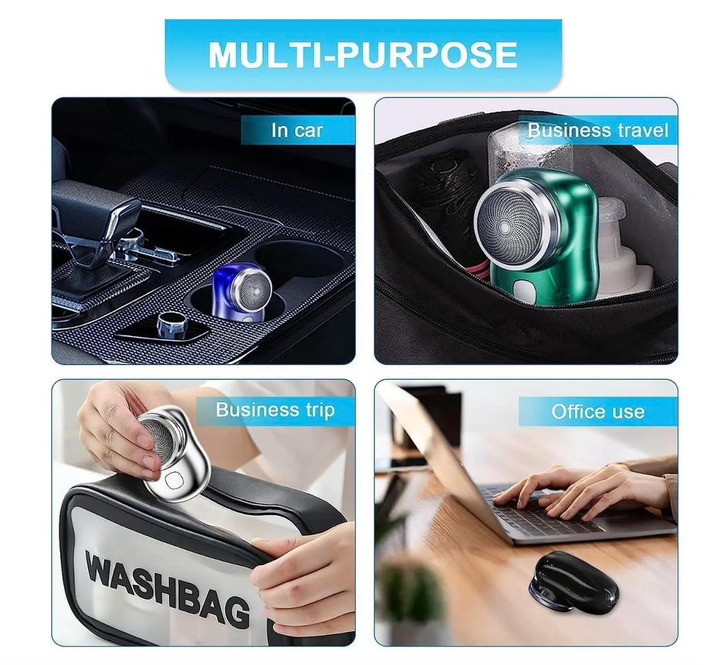 Portable Mini Shaver USB Rechargeable Pocket Beard Trimmer